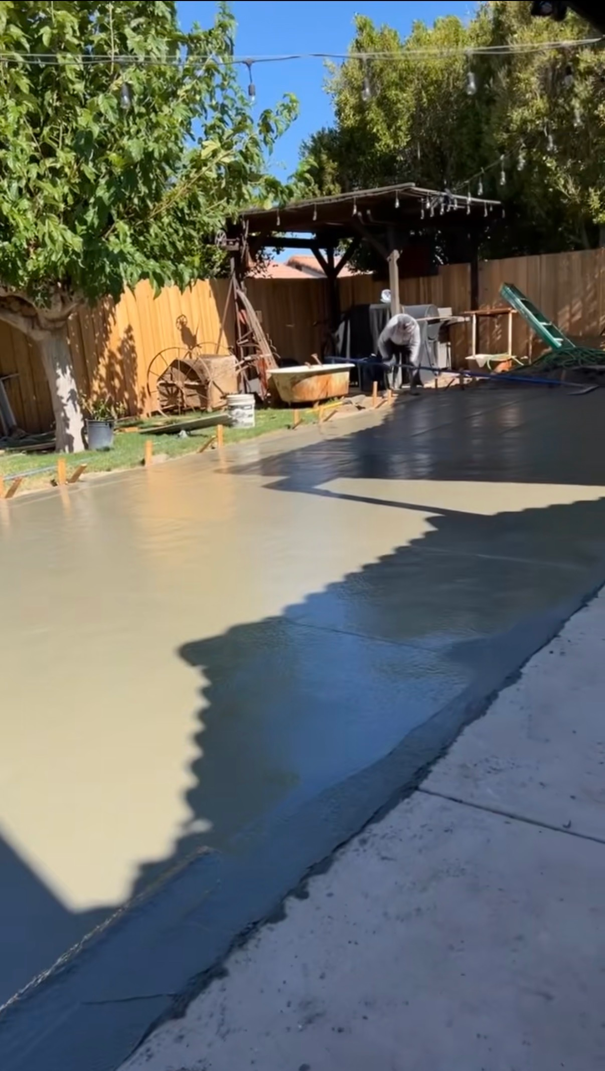 Hardscaping after installation